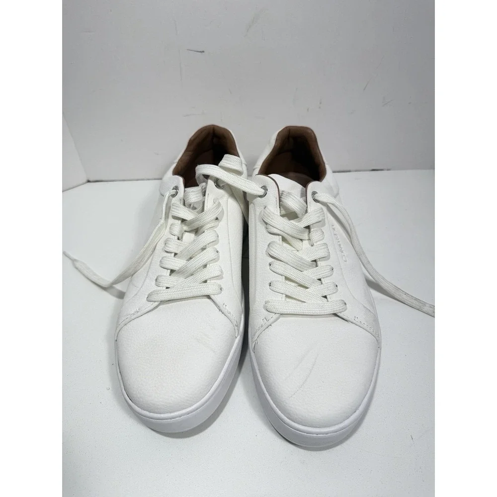 Calvin Klein Wivlo Lace Up Casual Sneakers CMWIVLO-R Men's Sz 10.5 White See Pic